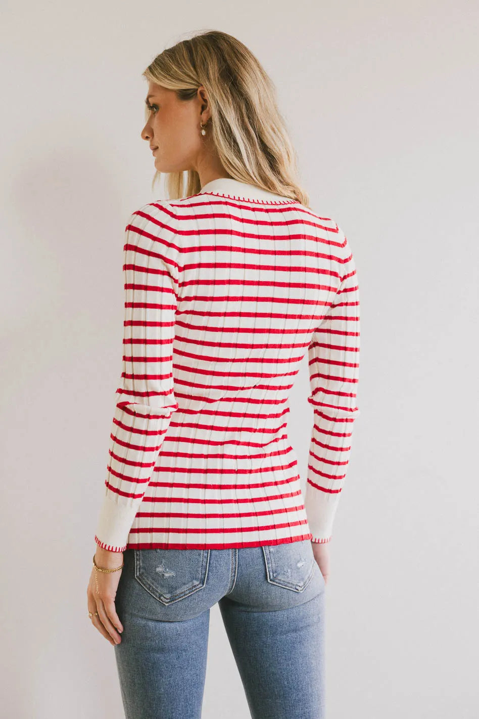 Striped red top