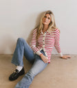 Knit top in red