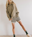 sage drawstring hoodie
