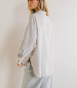 Striped blouse in cream