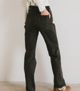 black loose fit denim