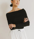 Knit top in black