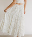 Tiered skirt in floral