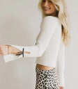 Long sleeves top in white