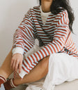 Long sleeves top in red