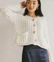 Long sleeves top in cream