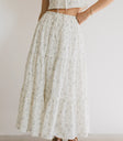 Elastic waist skirt in floral