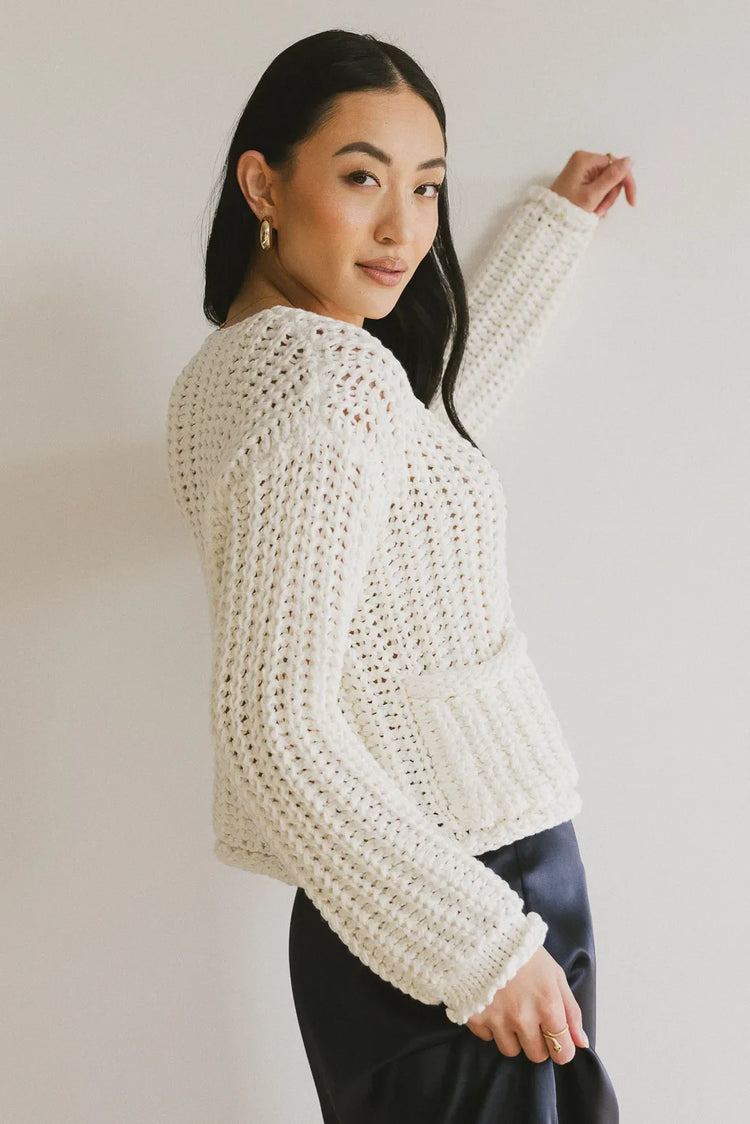 Long sleeves top in cream