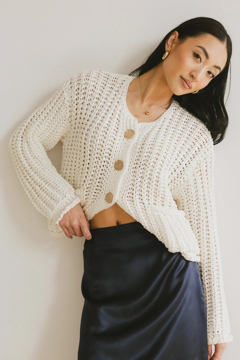 Button up top in cream