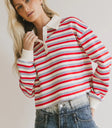 Collared top in red