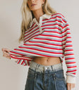 Knit top in red