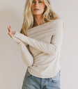 Long sleeves top in sand