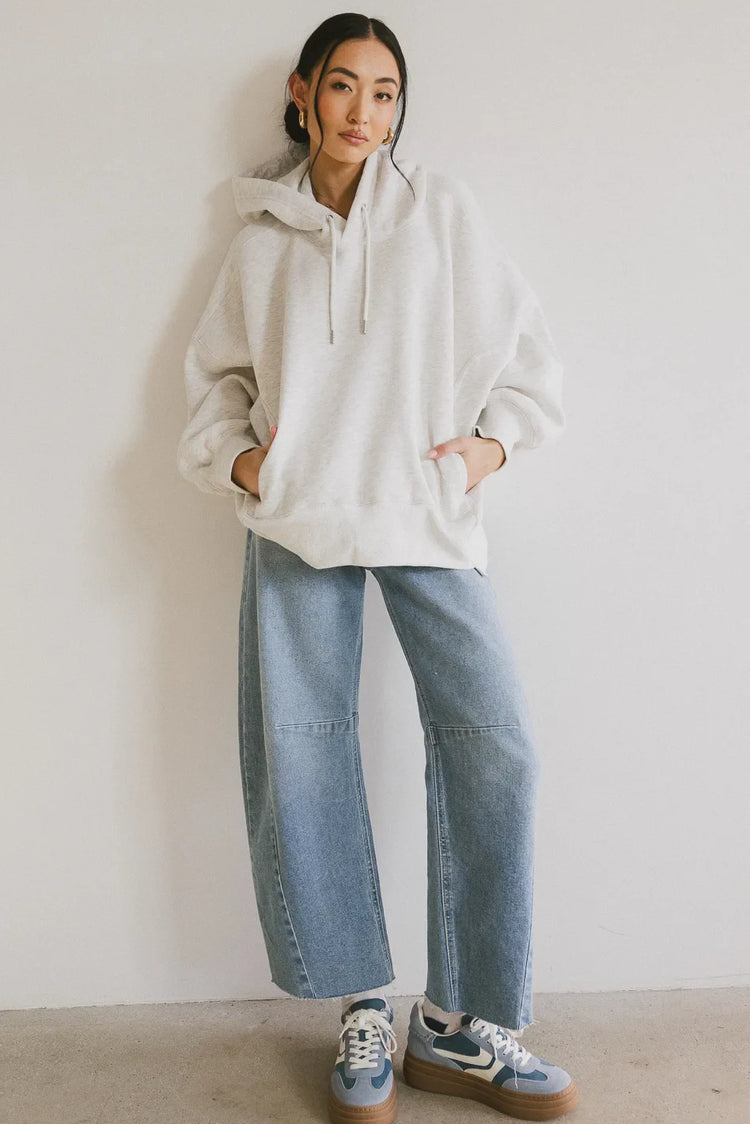 Oversized hoodie in grey