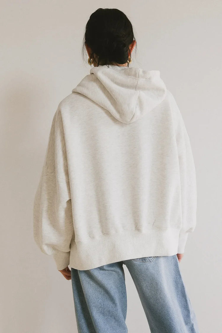 Plain color hoodie in grey