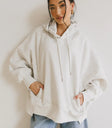 Two hand pockets hoodie in grey