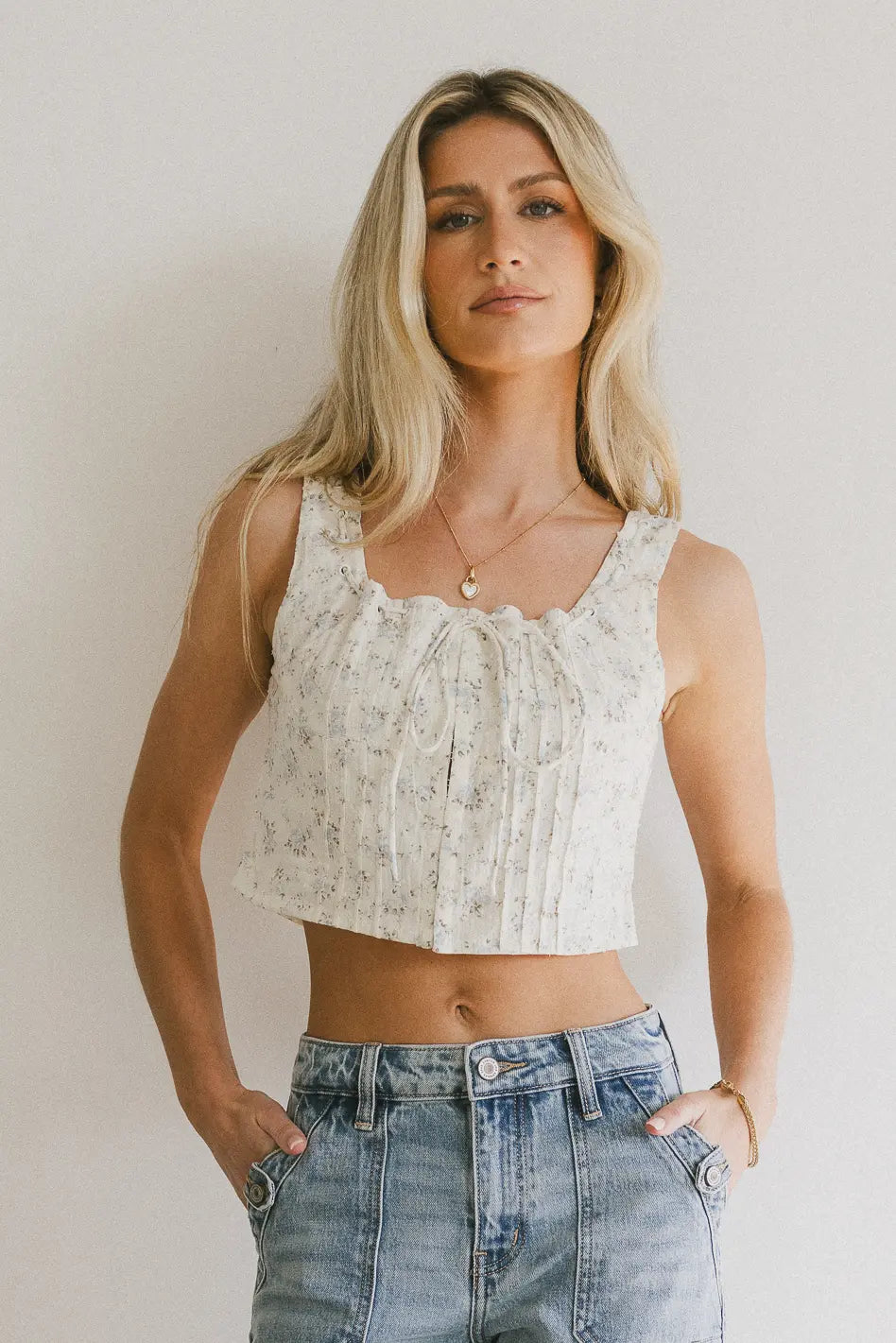 Button up top in white