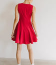 Plain color dress in red