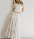 ivory short sleeve blouse with lace