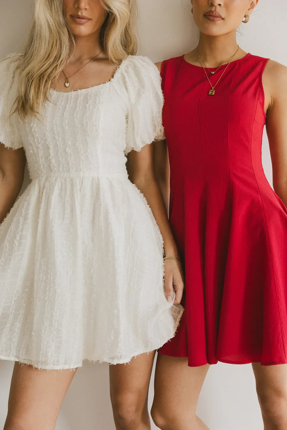 Mini dress in cream