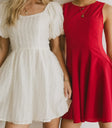 Mini dress in cream