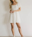 Mini dress in cream