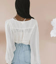 Plain color top in cream