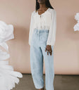 Long sleeves top in cream