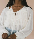 Sheer top in cream