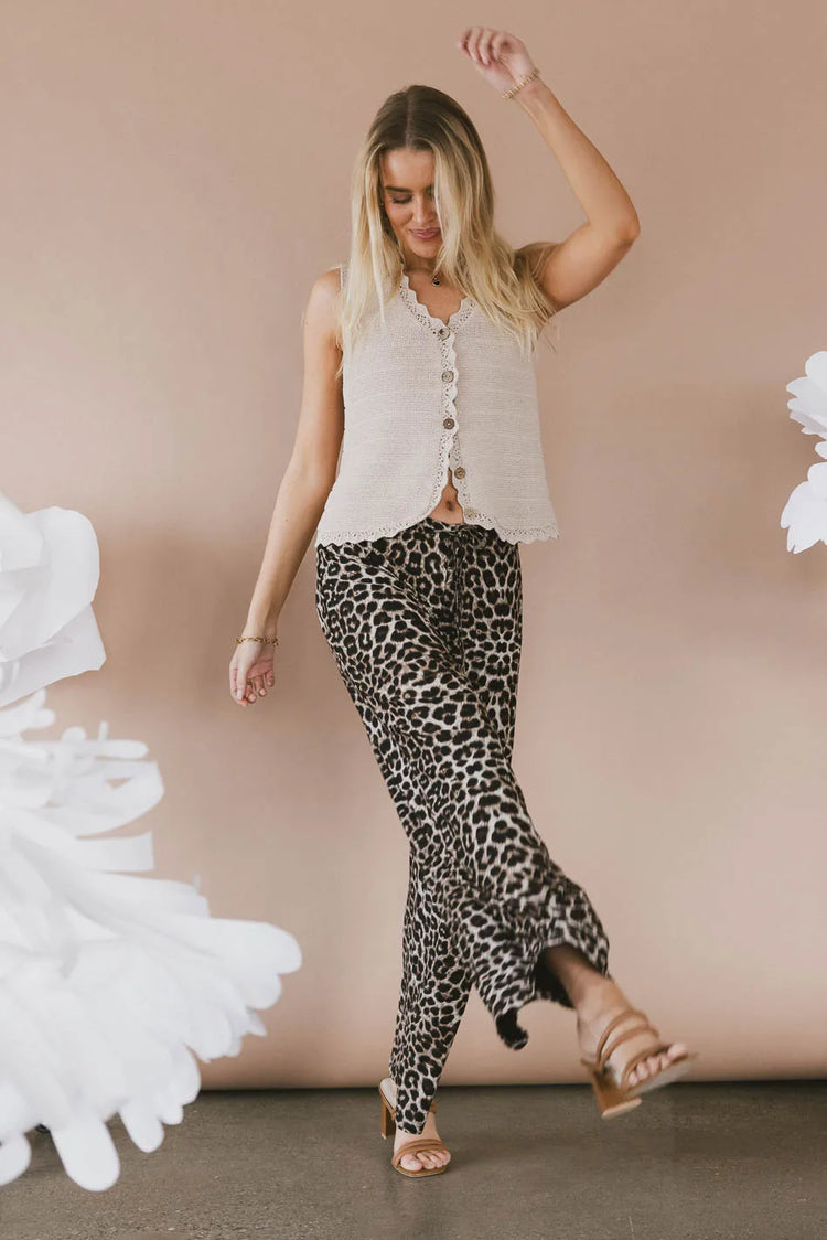 Knit top in tan