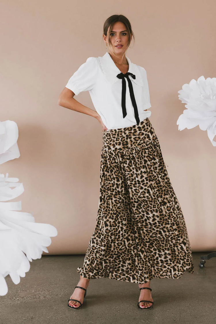 Leopard print skirt