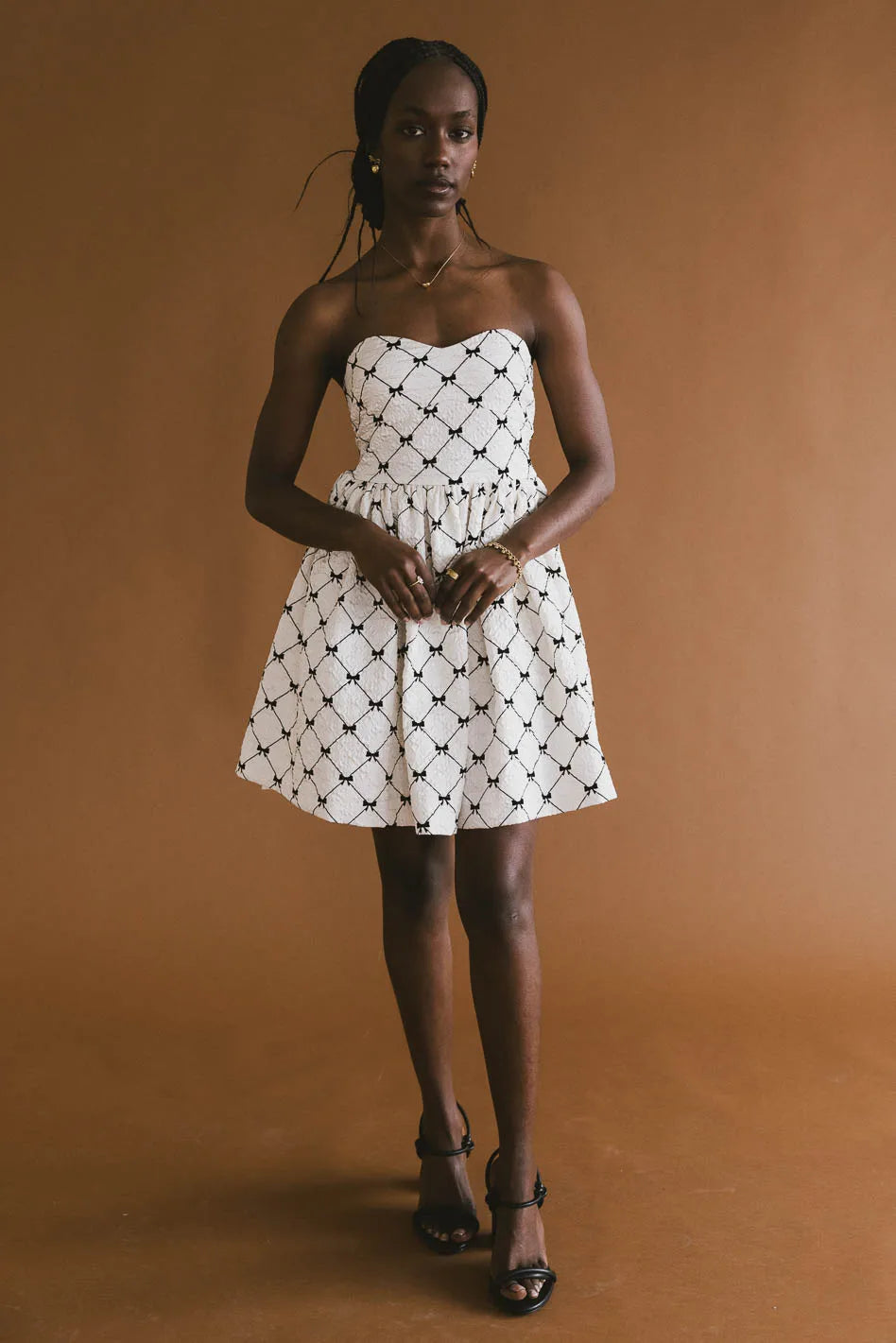 Mini dress in cream