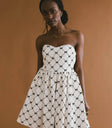 Bows mini dress in cream