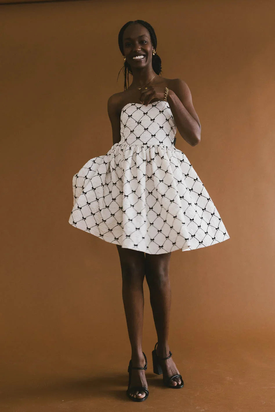 Mini dress in cream