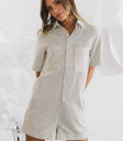 Two hand pockets jumpsuit in white