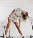 Woven jumpsuit in white