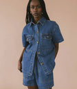 Two front pockets denim in medium wash