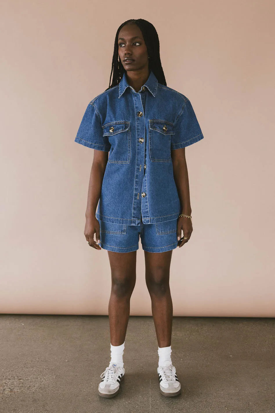 Button up denim
