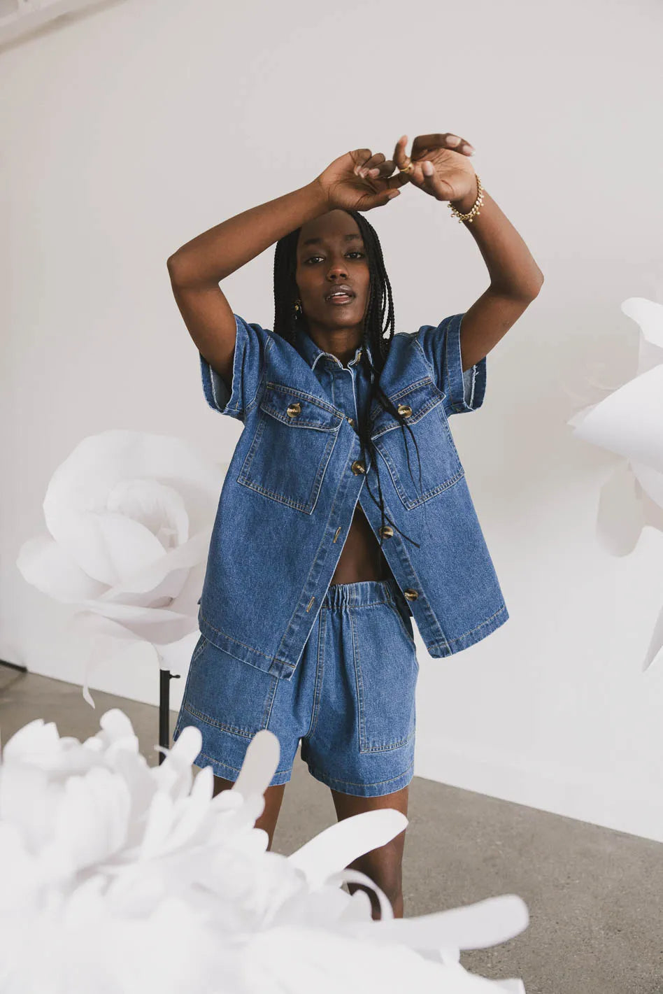 Button up denim