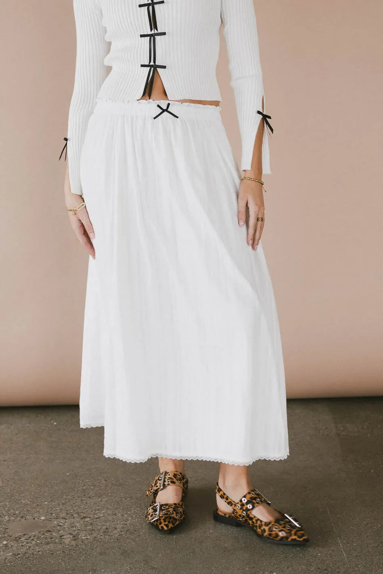 Maxi skirt in white
