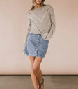 Long sleeves top in taupe