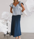 Midi skirt in navy