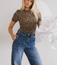 short sleeve leopard tee