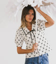 Short sleeves top in cream