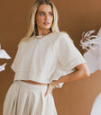 cropped top in oatmeal