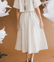 LINEN MIDI SKIRT