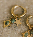 Emerald pendant earring