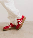 red platform sneakers