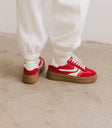 platform red sneakers