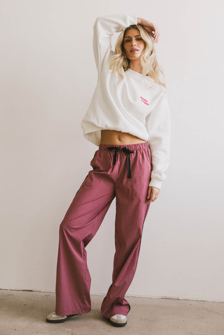 striped boxer pants with stripes