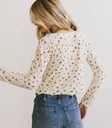 Multi color top in cream